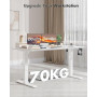 Devoko Bureau Assis Debout Électrique 120 x 60 cm, Standing Desk Blanc | Table de Bureau Ergonomique avec 2 Mémoires pour Télétr