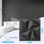 Art3d Lot de 20 Panneaux Muraux 3D | Décoration murale intérieure en PVC, 30 x 30 cm,1,8 m²,Noir