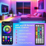 Ruban LED, 20M Flexible RGB Bande LED Decoration Chambre, Bluetooth App Contrôle Synchroniser avec Rythme de Musique, Led Chambr