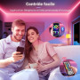 Ruban LED, 20M Flexible RGB Bande LED Decoration Chambre, Bluetooth App Contrôle Synchroniser avec Rythme de Musique, Led Chambr