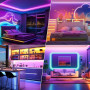 Ruban LED, 20M Flexible RGB Bande LED Decoration Chambre, Bluetooth App Contrôle Synchroniser avec Rythme de Musique, Led Chambr