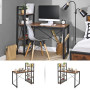 VASAGLE Bureau avec ÉtagÈres RÉversible À Gauche ou À Droite, Longueur 120 cm, Table d'Ordinateur, pour Bureau À Domicile, Monta