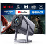 Vidéoprojecteur 4K【Netflix Ready/Dolby】 Auto Focus/Keystone 30000 Lumens Projecteur Portable 4K Courte Focale, Rotatif 360° Rétr