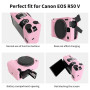 Rieibi Coque en silicone pour appareil photo Canon EOS R50 V - Rose - Housse de protection souple pour appareil photo Canon EOS