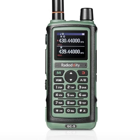 Radioddity GC-5 Radios Bidirectionnelles Double Bande, Talkie Walkie Portable Longue Portée 144-146/430-440 MHz, Radio Licence r