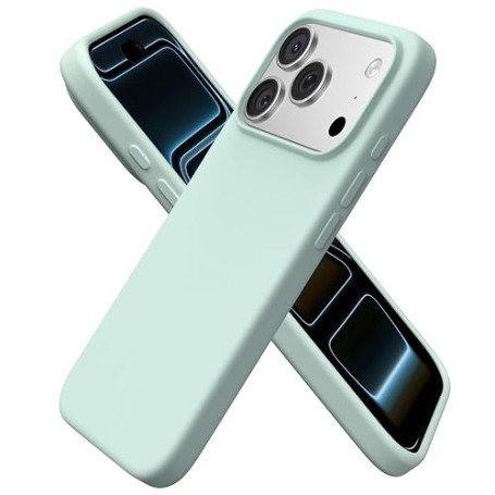 ORNARTO Coque pour iPhone 17 Pro Silicone - Turquoise | en Silicone Liquide, Protection Antichoc Complète, Intérieur Doux en Mic