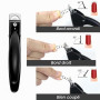 Sularpek Coupe Ongle Professionnel, 1 Pièce Coupe Faux Ongles en Gel, Pince Guillotine pour Faux Ongles, Coupe Ongle Gel Noir po