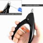 Sularpek Coupe Ongle Professionnel, 1 Pièce Coupe Faux Ongles en Gel, Pince Guillotine pour Faux Ongles, Coupe Ongle Gel Noir po