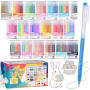 NICETY Stylo Gel Couleur – Set de 168 Gel Pens avec Pointe Fine 0,5mm & 162 couleurs (159 + 3 blanc / 3 argent / 3 or)– Feutres