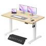 JUMMICO Bureau Assis-Debout Électrique 120x60cm, USB & 2 Mémoires, Beige | Moteur Silencieux, Surface Anti-Rayures, Structure Mé
