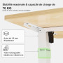 JUMMICO Bureau Assis-Debout Électrique 120x60cm, USB & 2 Mémoires, Beige | Moteur Silencieux, Surface Anti-Rayures, Structure Mé