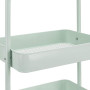Amazon Basics Chariot de rangement à 3 niveaux pour la cuisine ou la buanderie avec roulettes - Vert menthe