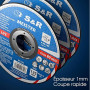 S&R Disque à tronçonner 125 Metal Fer Acier Inox Aluminium. Disque Meuleuse | Lot de 15 disques - Extra fin 1mm - Meuleuse 125 m
