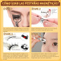 Faux Cils Magnetique, Cils Magnetique Naturel Réutilisables avec Applicateur, Aucune Colle Nécessaire QUEWEL Faux Cils Magnetiqu