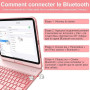 aMZCaSE Clavier pour iPad 10/11 Ème Gen(10.9Pouces 2022/11 A16 2025) avec Housse de Protection Rotative à 360° Porte-Stylet étui