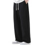 SHAGGA Pantalon de survêtement pour homme, jambe droite, ourlet sans poignets, coupe ample, pantalon de survêtement avec poches