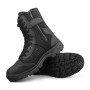 QUNLON Hommes Bottes Militaires Noires Rangers Militaire Homme Bottes Moto Homme Bottes de Combat avec Zip Latéral Botte Airsoft