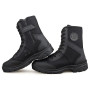QUNLON Hommes Bottes Militaires Noires Rangers Militaire Homme Bottes Moto Homme Bottes de Combat avec Zip Latéral Botte Airsoft
