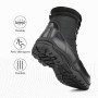 NORTIV 8 Bottes Hautes Militaires Rangers Homme | Antidérapante Botte de Combat Tactique Moto, Bottine pour extérieur Durable, C