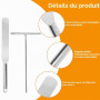 3 Pièces Ensemble Étaleur et Spatule à Crêpes, Inoxydable Etaleur Crepe | Étaleur de Pâte en Forme de T, Repartiteur de Pate a C