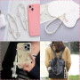 JOOTUEPO Lot de 3 Dragonne de Téléphone en Perles, Phone Charm Strap, Chaine Telephone Portable, Chaine De Telephone Perles, Dra