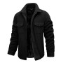 Xnova Veste Doublé en Polaire Chaud Blouson Homme Hiver mi Saison Militaire de Coupe-Vent Épaissir Chemise en Flanelle Manches L