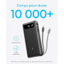 Anker Batterie Externe 20000 mAh 87W Max avec Câble USB C Intégré | Power Bank Charge Rapide, Chargeur Portable, Entrée et Sorti