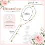 Générique Collier Y Maille Marine Grain De Café Chaine d'Ancre - Acier Inoxydable - Femme et Ado - Doré - Argenté - Sautoir - Te