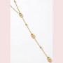 Générique Collier Y Maille Marine Grain De Café Chaine d'Ancre - Acier Inoxydable - Femme et Ado - Doré - Argenté - Sautoir - Te