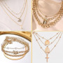 JSTHHTT 60 Pcs Parure Bijoux Femme, Bijoux Femme, Bracelet Femme, Bagues, Collier Femme Or, Ear Cuff, Boucles d'Oreilles Créoles