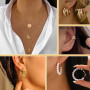 JSTHHTT 60 Pcs Parure Bijoux Femme, Bijoux Femme, Bracelet Femme, Bagues, Collier Femme Or, Ear Cuff, Boucles d'Oreilles Créoles