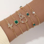ZXTGBQ 60 Pcs Parure Bijoux Femme Or, Bracelet Ensemble Bijoux Ensemble Bijoux, Boucle D'Oreille Bracelet Collier Perle Zircon C