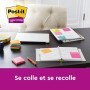 Post-it Notes Autocollantes Super Sticky, Couleurs Carnival, Pack de 6 Blocs, 90 Feuilles par Bloc, 76 mm x 76 mm - Feuillets Su