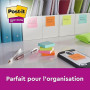 Post-it Notes Autocollantes Super Sticky, Couleurs Carnival, Pack de 6 Blocs, 90 Feuilles par Bloc, 76 mm x 76 mm - Feuillets Su