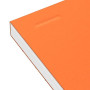 OXFORD Lot de 2 Blocs-Notes Perforés Orange A4+ Grands carreaux Seyès 80 Feuilles Agrafées Couverture Carte Enduite Orange