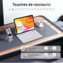 CSZZACME Étui Clavier pour iPad A16, 2025 et iPad 10e génération (10,9" 2022) avec Trackpad Multitâche, Rétro-éclairage, Touches
