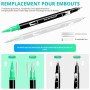 Efimeso 168 Couleurs Feutres Coloriage Adulte, Stylo Feutre Double Pointe Fine pour enfants,Feutre Pinceaux Aquarelle Marqueurs
