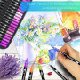 Efimeso 168 Couleurs Feutres Coloriage Adulte, Stylo Feutre Double Pointe Fine pour enfants,Feutre Pinceaux Aquarelle Marqueurs