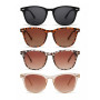 SDXCJY Lot de 4 paires de lunettes de soleil rétro vintage à monture carrée pour femme Protection UV400