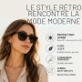 SDXCJY Lot de 4 paires de lunettes de soleil rétro vintage à monture carrée pour femme Protection UV400