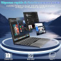 bvate Ordinateur Portable, 128Go Soutien Extension SSD 1To 14" Win11 Celeron N4020 2.4G+5G WiFi Mini HDMI & AZERTY Membrane du C