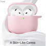 TNSNK Silicone pour AirPods 4 Coque, 2-A1-Pink | Doux, léger, antiglisse, anti-rayures, Facile à transporter, Charge filaire/san