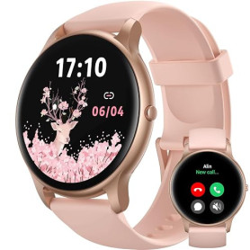 Parsonver Montre Connectée Femme avec Appels Bluetooth, Montre Sport avec 100+ Sportifs, Étanche IP68, Moniteur Sommeil, Fréquen