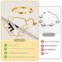 AOOTUERL Bracelet Trèfle Chanceux Femme, Ensemble de 2 Femme Or Chance Bracelet réglable Plaqué Or 18 Carats, pour Mariages/Anni