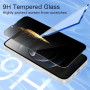 JETech Verre Trempé Anti-Espion pour iPhone 17e/16e, Lot de 2 | Protection D'écran à Couverture Intégrale, Protection Bord à Bor