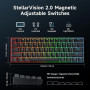 MCHOSE Ace 60 Pro HE Clavier Magnétique, Clavier Filaire 60% | 8000Hz Rapid Trigger, Précision RT 0,01 mm, Actionnement Réglable