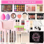 Coffret Maquillage Femme, Kit de Maquillage Complet, Coffret Cadeau Maquillage Ado Fille, Makeup Gift Set avec Ombres Paupière F