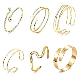 FAINCA Bracelet Bras Ouverture Réglable 8-12CM Bracelet Manchette Femme Grâce Bijoux Femme Braceletmanchette Multicouches Bacces