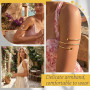 FAINCA Bracelet Bras Ouverture Réglable 8-12CM Bracelet Manchette Femme Grâce Bijoux Femme Braceletmanchette Multicouches Bacces