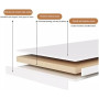 Table De Lit à Roulette,Table De Lit à roulettes Grand Plateau pour Repas Table Lit Pliable Table Roulante Pliante Bureau Lit 2 